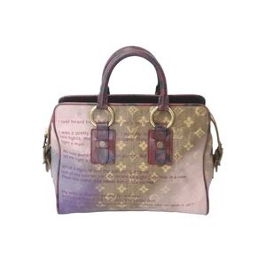 LOUIS VUITTON Monogram Richard Prince Jokes Graduate Handbag Violet